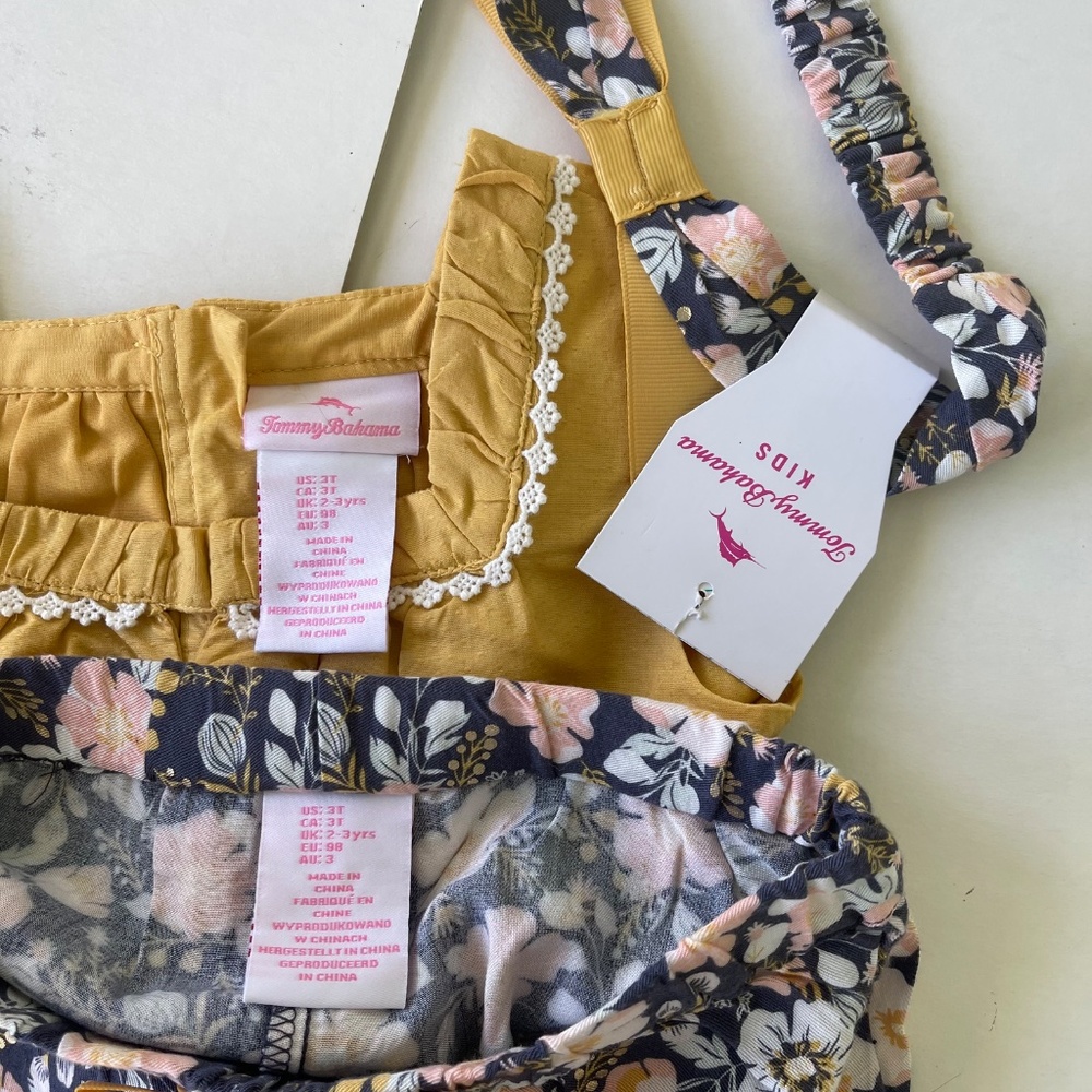NEW Tommy Bahama Kids 3 pc Shorts set Girls 3T - Picture 4 of 12